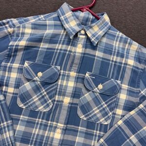 Polo Ralph Lauren Shirt Mens XS Blue Plaid Long Sleeve Button Up Casual Cotton